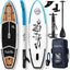 SALT LIFE Inflatable Paddle Board Wide Stable iSUP with Non-Slip EVA Deck, Drop-Stitch Double-Rail Construction, Paddle Board Kit with Paddle, Pump, Leash & Fins