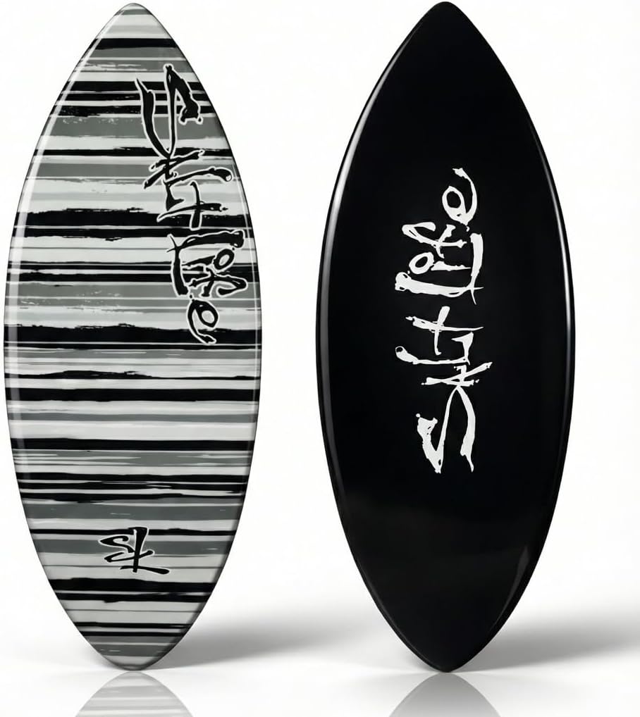 SALT LIFE Fiberglass Compression Skimboard – High-Performance Beach Skim Board for Kids, Teens & Adults – Lightweight Durable Design for Flatland & Shorebreak – 38, 42, 44, 53 in