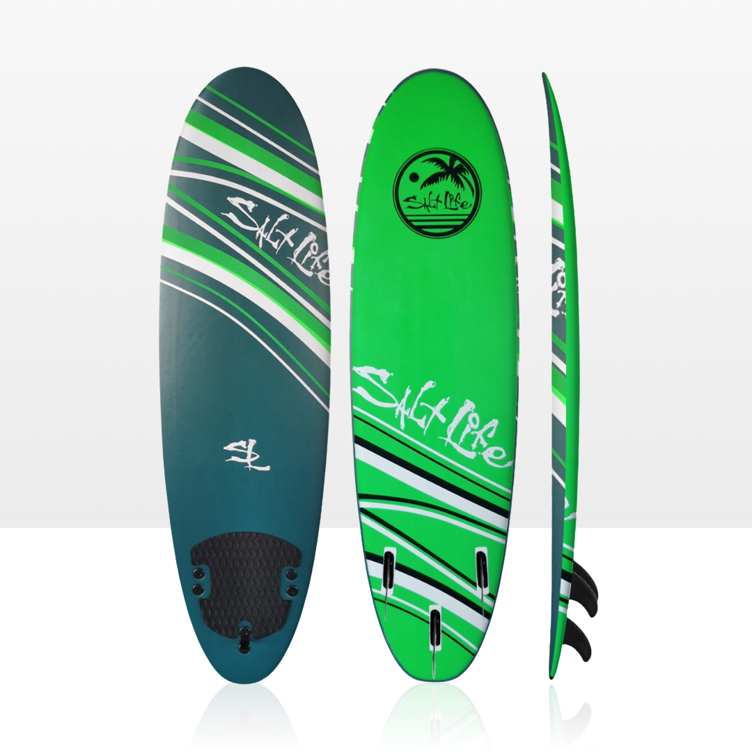 Salt Life® Soft Top Surfboard 6ft–9ft | Beginner Foam Surfboard Salt Life® Soft Top Surfboard 6ft–9ft | Beginner Foam Surfboard