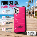 Salt Life Case for iPhone 16 & iPhone 17, Quilted Soft-Touch Silicone Phone Cover, Shock-Absorbing Protective Case with Puffy Cushion Grip (Sand, iPhone 16)