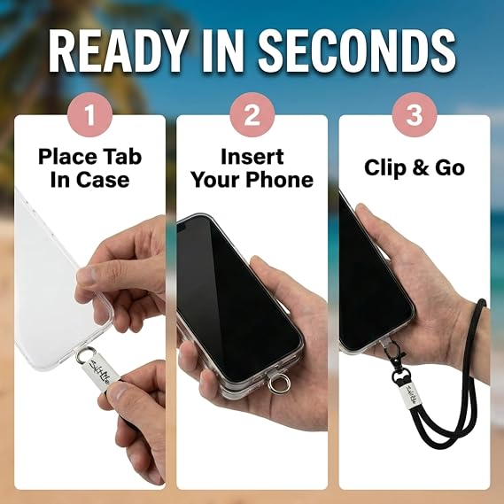 Salt Life Phone Lanyard Wrist Strap – Cell Phone Lanyard with Tether Tab, Anti-Loss Phone Wrist Strap for Any Smartphones