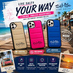 Salt Life Case for iPhone 16 & iPhone 17, Quilted Soft-Touch Silicone Phone Cover, Shock-Absorbing Protective Case with Puffy Cushion Grip (Sand, iPhone 16)