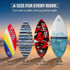 SALT LIFE Fiberglass Compression Skimboard – High-Performance Beach Skim Board for Kids, Teens & Adults – Lightweight Durable Design for Flatland & Shorebreak – 38, 42, 44, 53 in