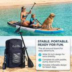SALT LIFE Inflatable Paddle Board Wide Stable iSUP with Non-Slip EVA Deck, Drop-Stitch Double-Rail Construction, Paddle Board Kit with Paddle, Pump, Leash & Fins