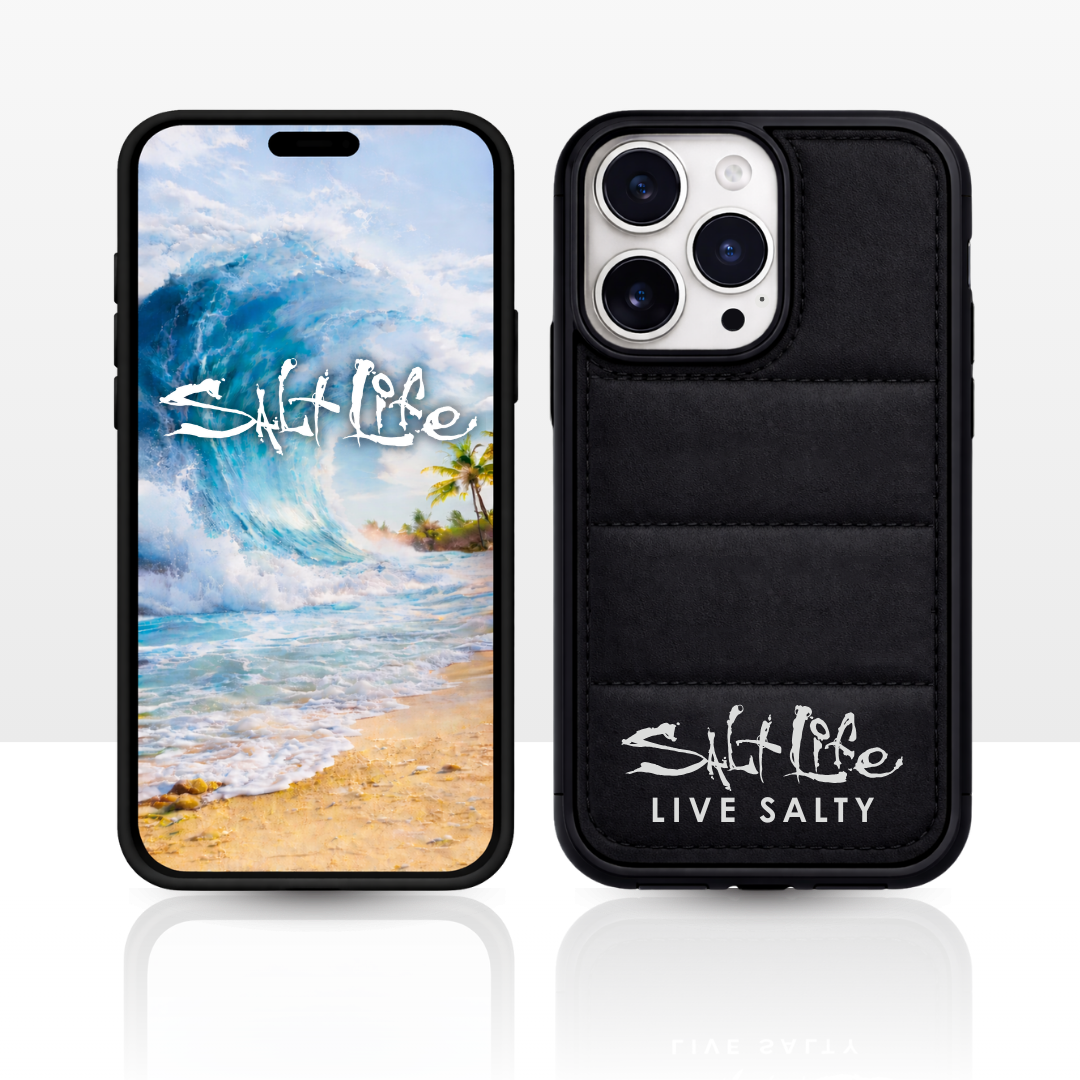 Salt Life Case for iPhone 16 & iPhone 17, Quilted Soft-Touch Silicone Phone Cover, Shock-Absorbing Protective Case with Puffy Cushion Grip (Sand, iPhone 16)