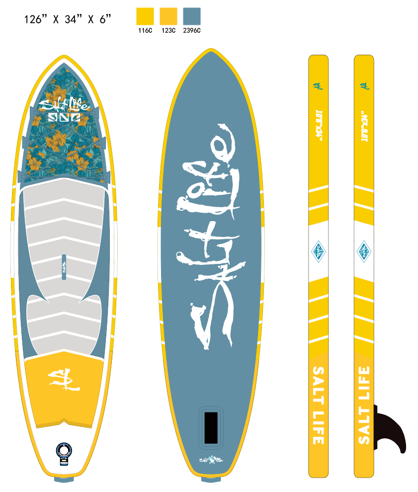 Salt Life Inflatable Stand Up Paddleboard-Ocean Quest & Sea Motion (10'6" & 11'0")