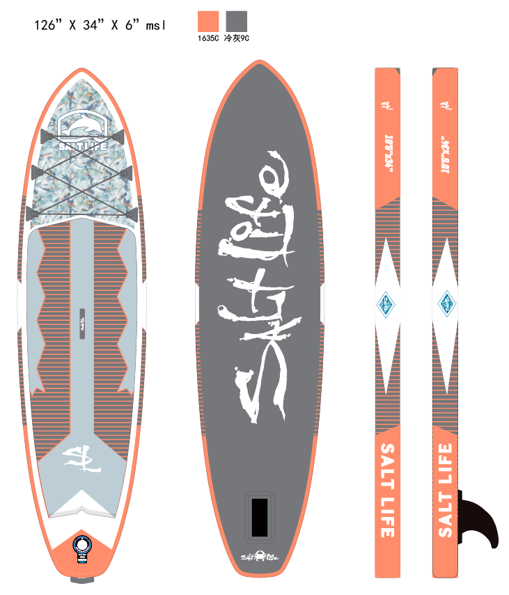 Salt Life Inflatable Stand Up Paddleboard-Ocean Quest & Sea Motion (10'6" & 11'0")